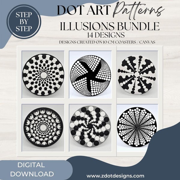Z Dot Designs Dot Mandala Tutorial | Step-by-Step Instructions | Digital Download | Dotting Pattern