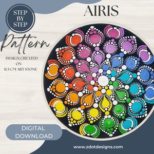 Z Dot Designs Dot Mandala Tutorial | Step-by-Step Instructions | Digital Download | Dotting Pattern