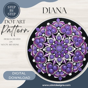 Z Dot Designs Dot Mandala Handledning | Steg-för-steg-instruktioner | Digital nedladdning | Prickmönster