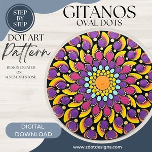 Z Dot Designs Dot Mandala Tutorial | Step-by-Step Instructions | Digital Download | Dotting Pattern  | Oval Dots