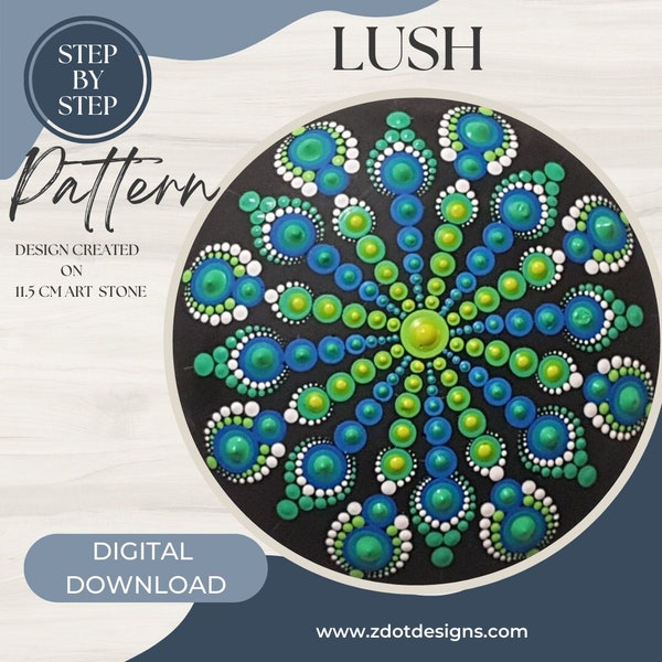 Z Dot Designs Dot Mandala Tutorial | Step-by-Step Instructions | Digital Download | Dotting Pattern