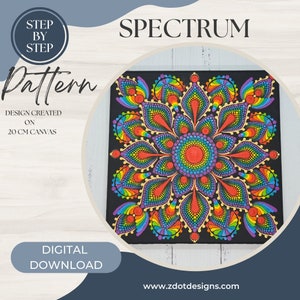 Z Dot Designs Dot Mandala Tutorial | Step-by-Step Instructions | Digital Download | Dotting Pattern