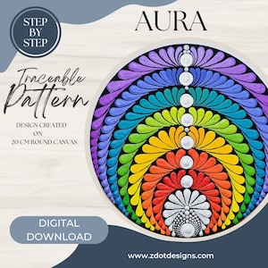 Z Dot Designs Dot Mandala Tutorial |  Traceable Pattern | Step-by-Step Instructions | Digital Download | Dotting Pattern