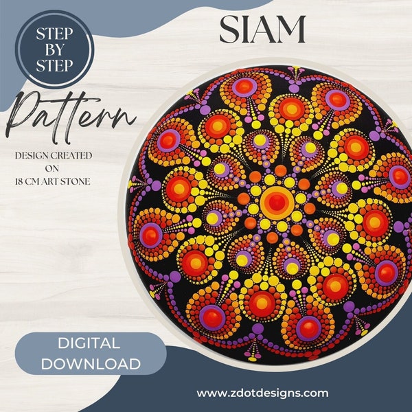 Z Dot Designs Dot Mandala Tutorial | Step-by-Step Instructions | Digital Download | Dotting Pattern