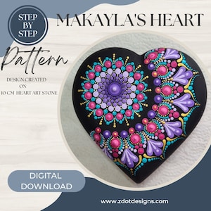 Z Dot Designs Dot Mandala Tutorial | Step-by-Step Instructions | Digital Download | Dotting Pattern