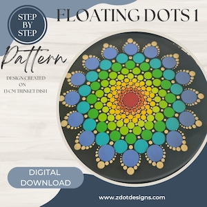 Z Dot Designs Dot Mandala Tutorial | Step-by-Step Instructions | Digital Download | Dotting Pattern