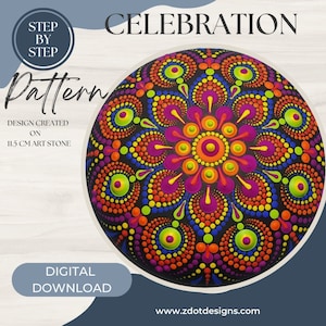 Z Dot Designs Dot Mandala Tutorial | Step-by-Step Instructions | Digital Download | Dotting Pattern