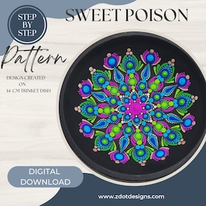 Z Dot Designs Dot Mandala Tutorial | Step-by-Step Instructions | Digital Download | Dotting Pattern