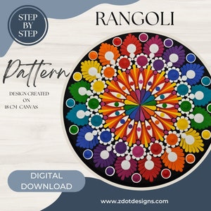 Z Dot Designs Dot Mandala Tutorial | Step-by-Step Instructions | Digital Download | Dotting Pattern