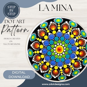 Z Dot Designs Dot Mandala Tutorial | Step-by-Step Instructions | Digital Download | Dotting Pattern