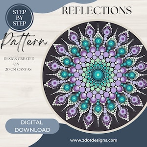 Tutorial de Mandala de Pontos Z Dot Designs | Instruções Passo a Passo | Download Digital | Padrão de Pontos