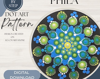 Z Dot Designs Dot Mandala Tutorial | Step-by-Step Instructions | Digital Download | Dotting Pattern