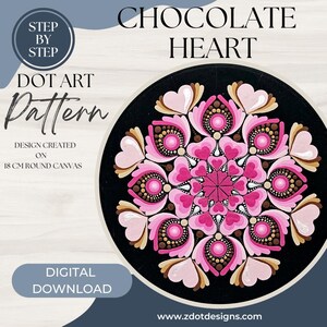 Z Dot Designs Dot Mandala Handledning | Steg-för-steg-instruktioner | Digital nedladdning | Prickmönster