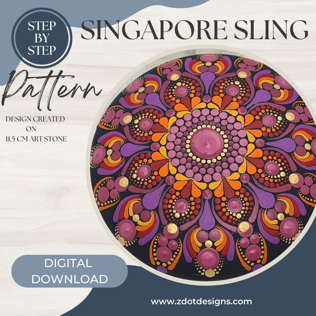 Z Dot Designs Dot Mandala Tutorial | Step-by-Step Instructions | Digital Download | Dotting Pattern