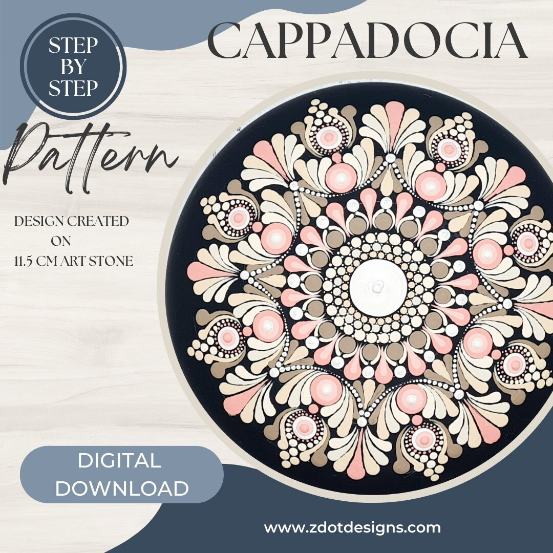 Z Dot Designs Dot Mandala Tutorial | Step-by-Step Instructions | Digital Download | Dotting Pattern