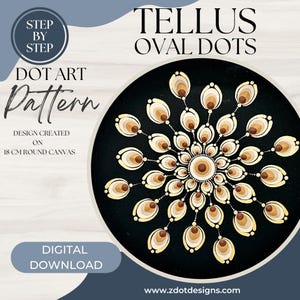 Z Dot Designs Dot Mandala Tutorial | Step-by-Step Instructions | Digital Download | Dotting Pattern  | Oval Dots