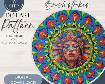 Z Dot Designs Dot Mandala Tutorial | Step-by-Step Instructions | Digital Download | Dotting Pattern | Brushstrokes