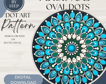 Z Dot Designs Dot Mandala Tutorial | Step-by-Step Instructions | Digital Download | Dotting Pattern | Oval Dots