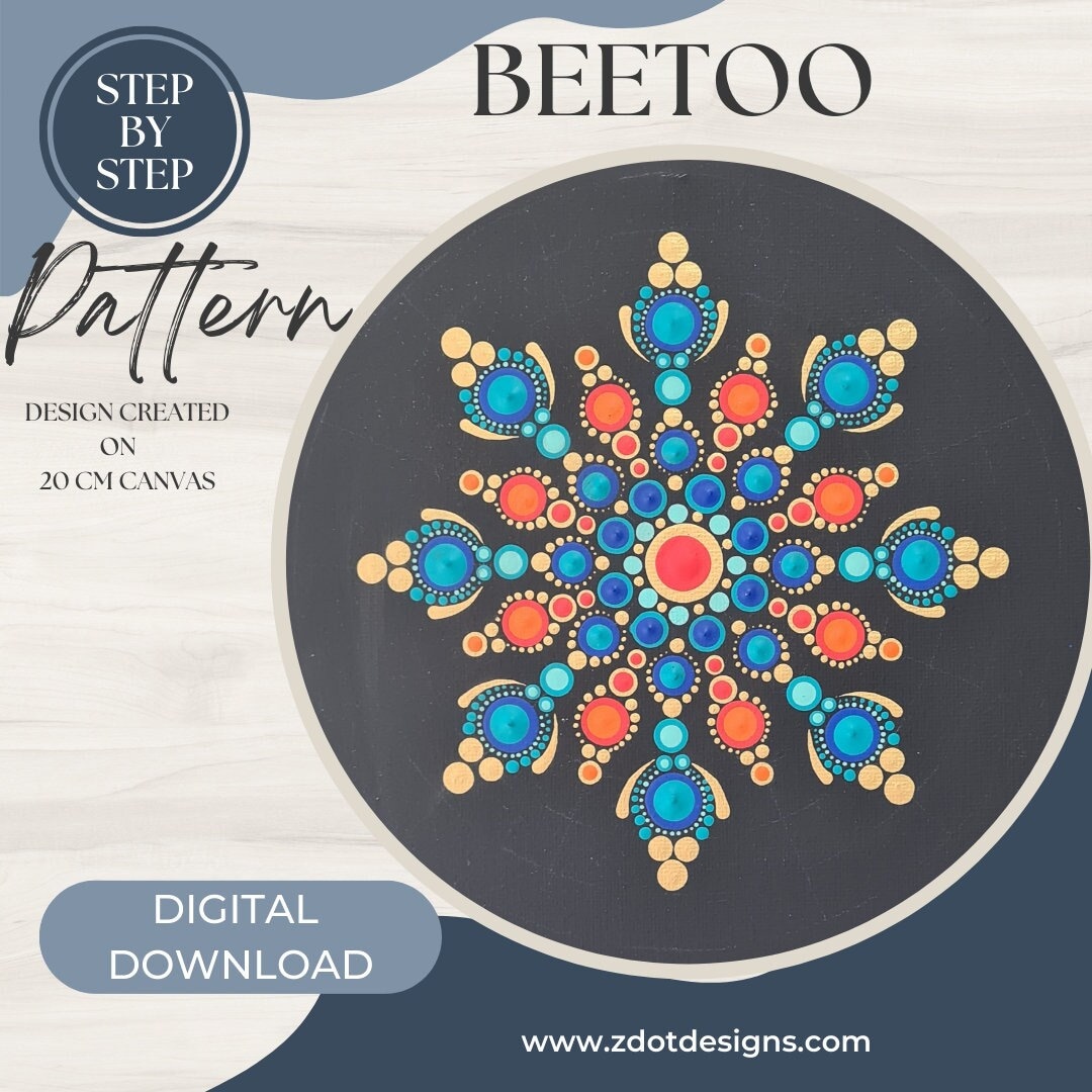 Z Dot Designs Dot Mandala Tutorial | Step-by-step Instructions | Digital Download | Dotting Pattern - Etsy z-dot-designs-dot-mandala-tutorial-step-by-step-instructions-digital-download-dotting-pattern-etsy