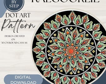 Z Dot Designs Dot Mandala Tutorial | Step-by-Step Instructions | Digital Download | Dotting Pattern