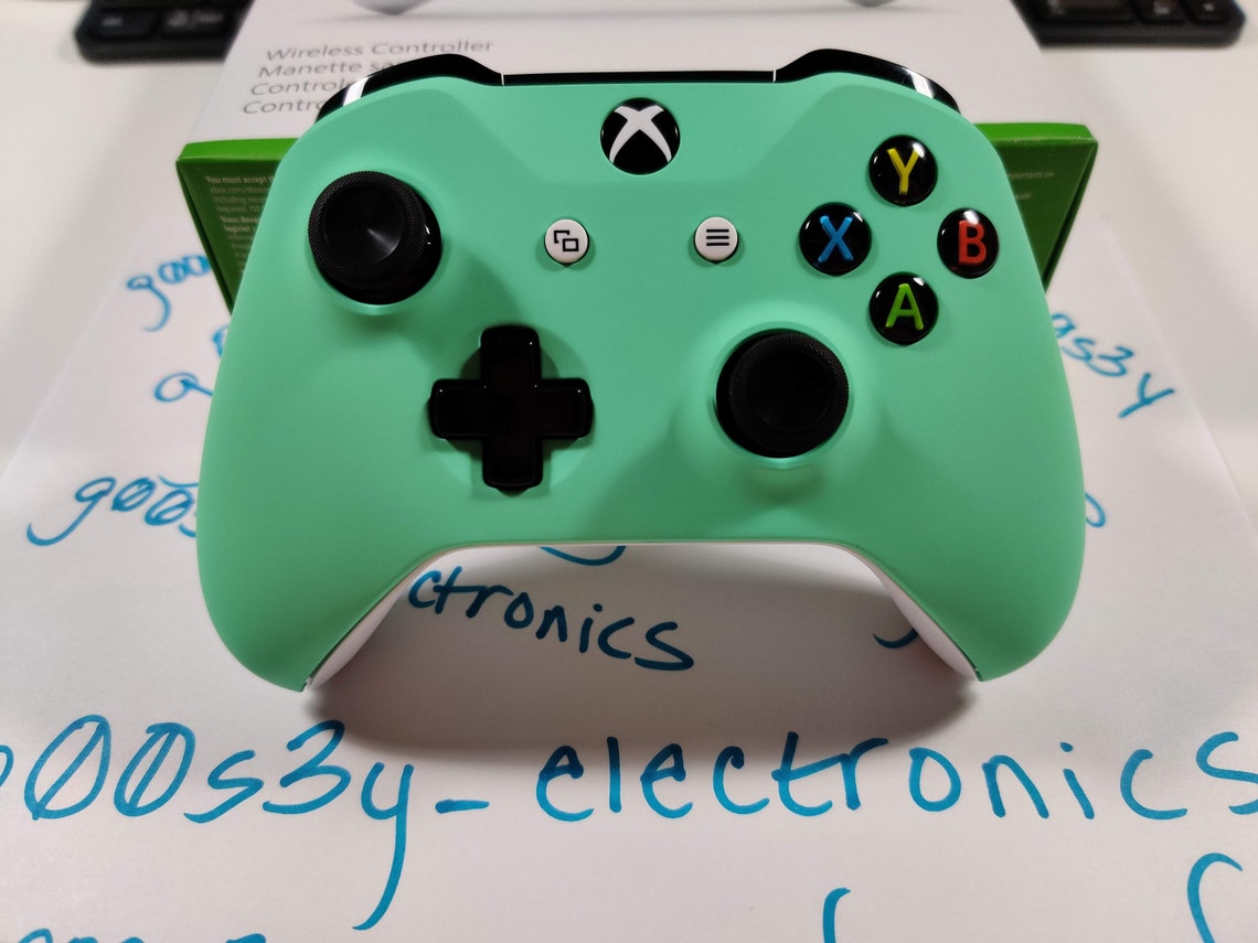 New Custom Xbox One Mint Green Wireless Controller Etsy