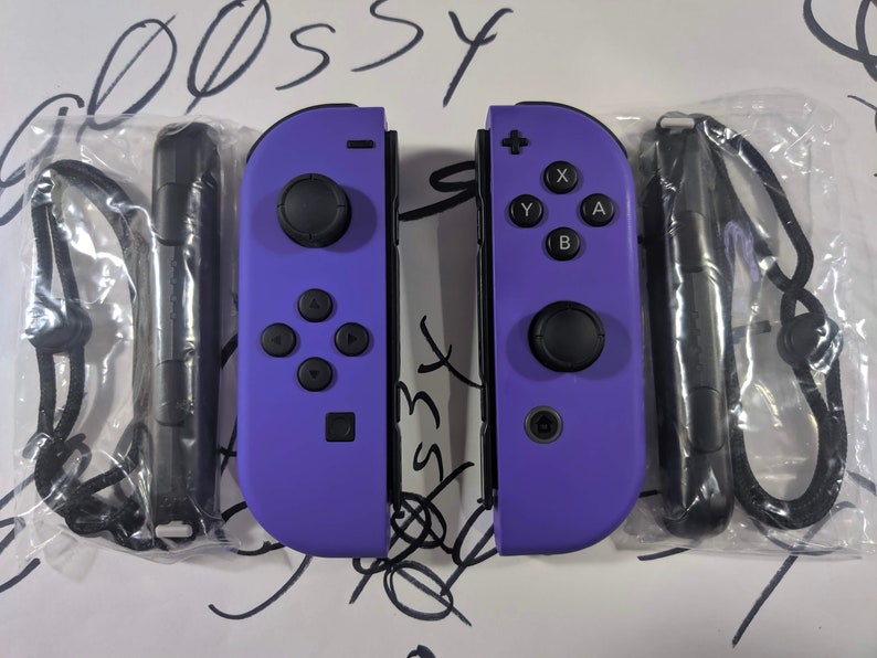 New Nintendo Switch Custom Solid Purple Joycons | Etsy