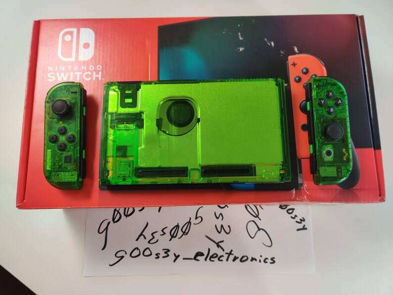 New Custom Clear Jungle Green Nintendo Switch FULL CONSOLE Etsy