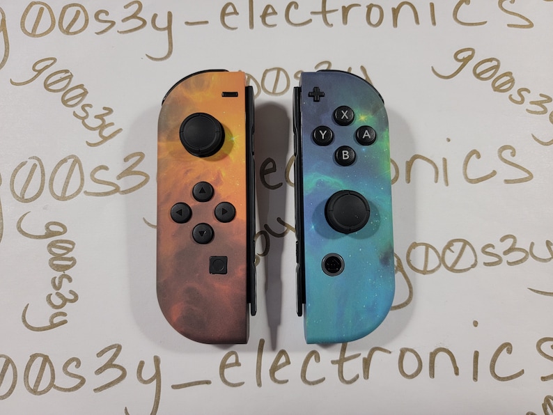 New Nintendo Switch Custom Galaxy Styled Joycons and Backplate Etsy
