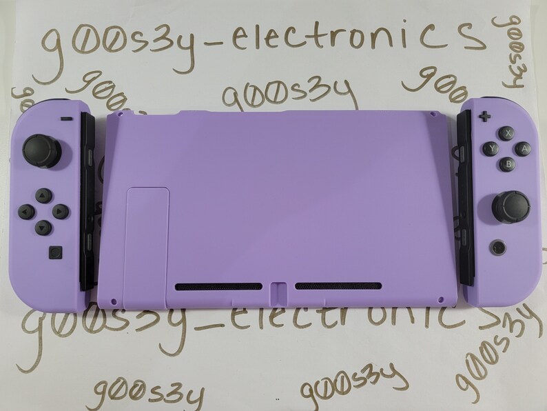 New Nintendo Switch Custom Lavender Joycons and Backplate Etsy
