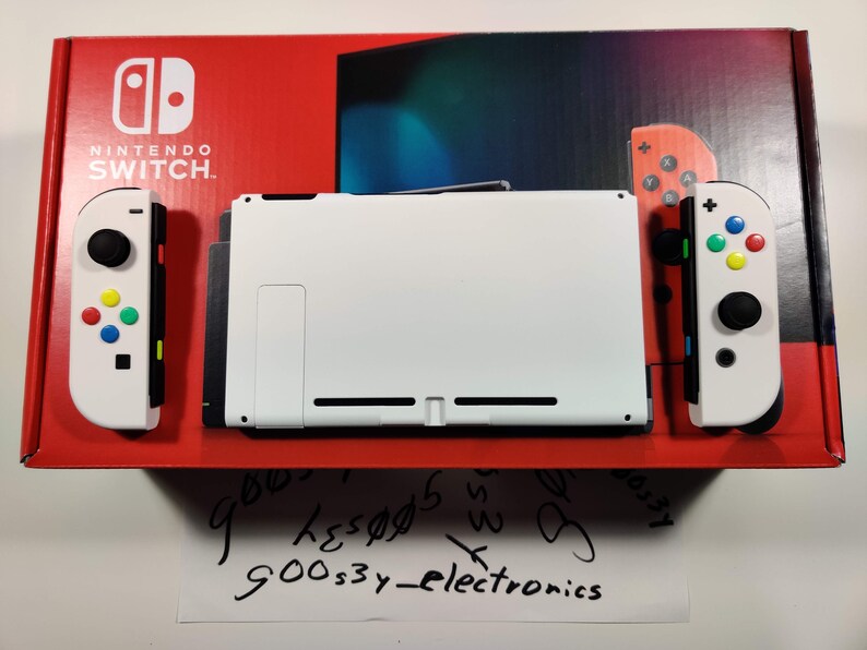 New Custom White Nintendo Switch FULL CONSOLE Etsy