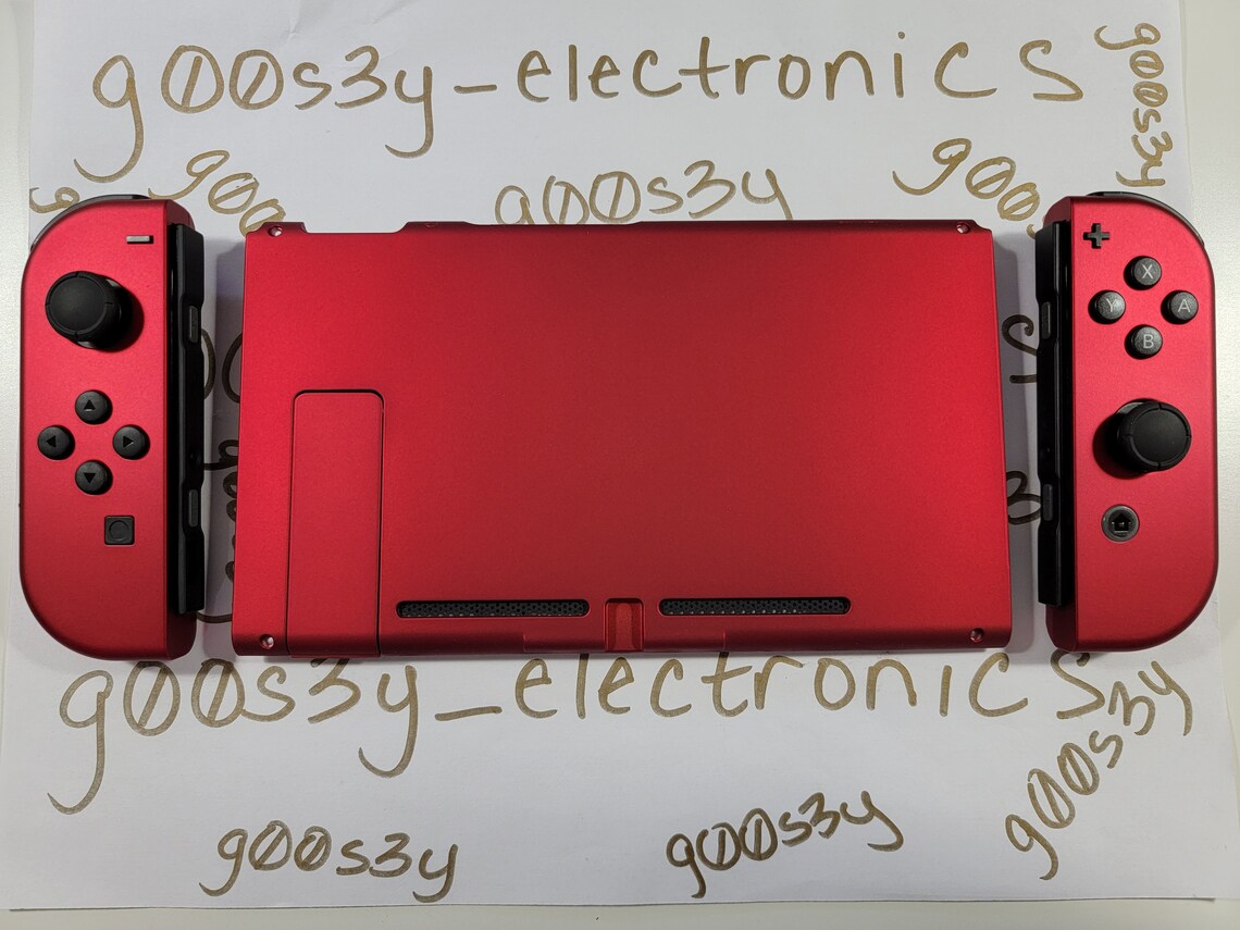 New Nintendo Switch Custom Metallic Red Joycons and Backplate Etsy Finland