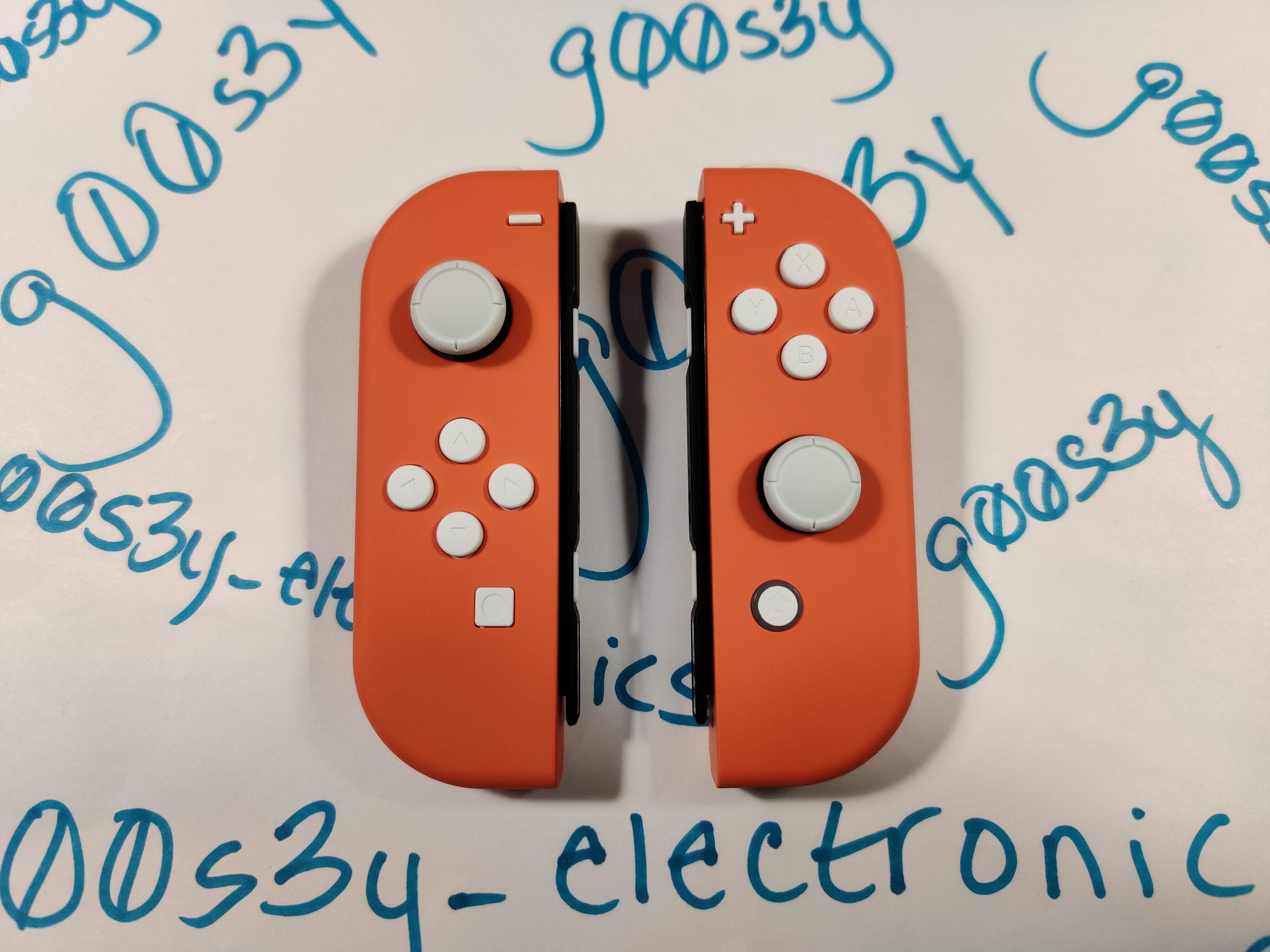 New Nintendo Switch Custom Coral Joycons with White Buttons Etsy
