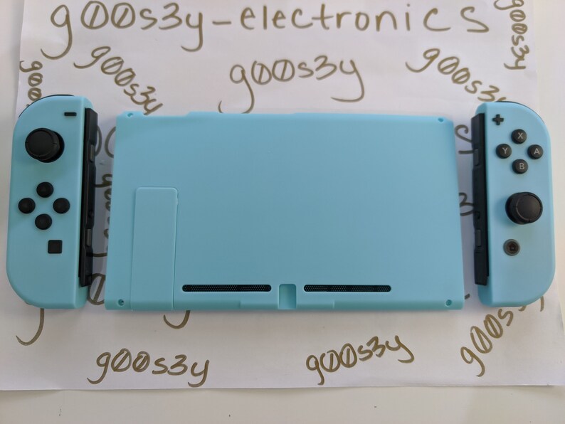 New Nintendo Switch Custom Light Blue Joycons and Backplate Etsy