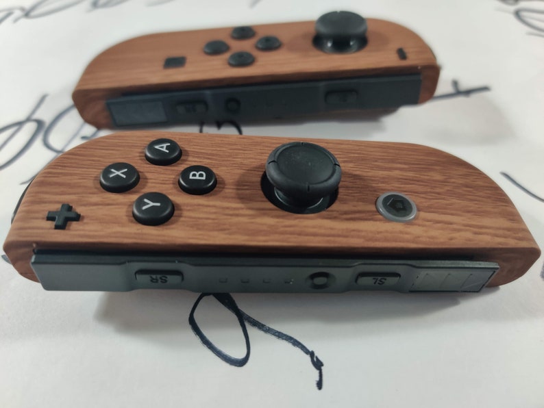 New Nintendo Switch Custom Wood Grain Styled Joycons and | Etsy