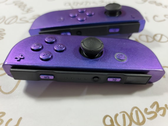 Custom Nintendo Switch Joy-con Controllers Purple to Robin Egg 