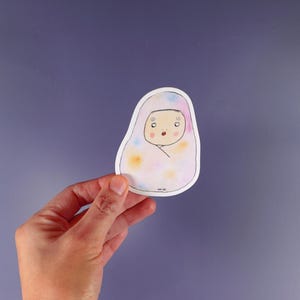 Matte gestanste sticker Tarako | Grappig, gestanst, stickers, handgemaakt