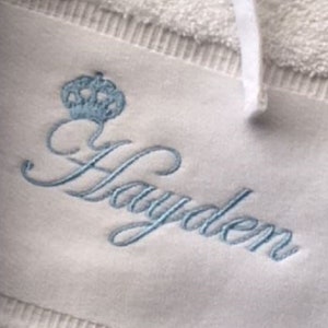 Luxury White Baby Bib Personalised