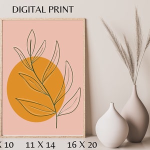 Boho Leafy Plant Wall Art