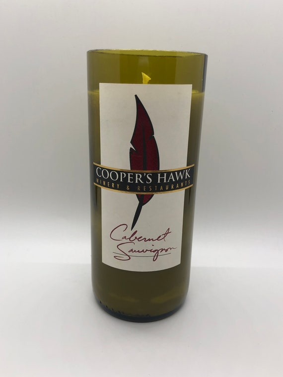 Cooper's Hawk Wine Bottle Candle Scented With Etsy