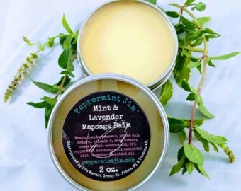 Bálsamo de masaje de menta y lavanda, aceite de menta, aceite de menta verde, hidratante, calmante, relajante, masaje