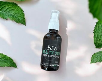 Aceite para el cabello y el cuerpo de menta y romero