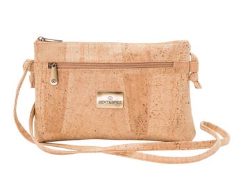 Iris Cork Crossbody.  Vegan, Water Resistant, Cruelty-free, Lightweight, Purse, Adjustable Strap, Sustainable, non-leather