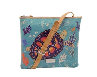 Cork Crossbody Bag: Vegan Water-Resistant Purse, Adjustable Strap