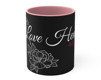 Inspirerend citaat kleurrijke accentmok, 11oz | Motiverende keramische koffiekop