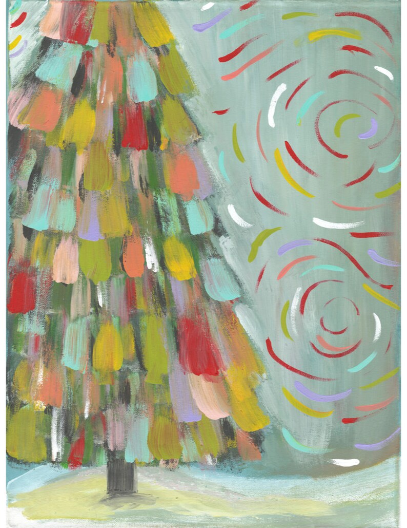 Whimsical Christmas Tree Download Print Image - Etsy