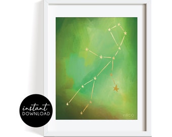 Printable Art, VIRGO, Zodiak Art, Astrology Print, Cosmic Art, Spiritual Gift, Digital Download, Wall Hanging, Home Decor, Various sizes