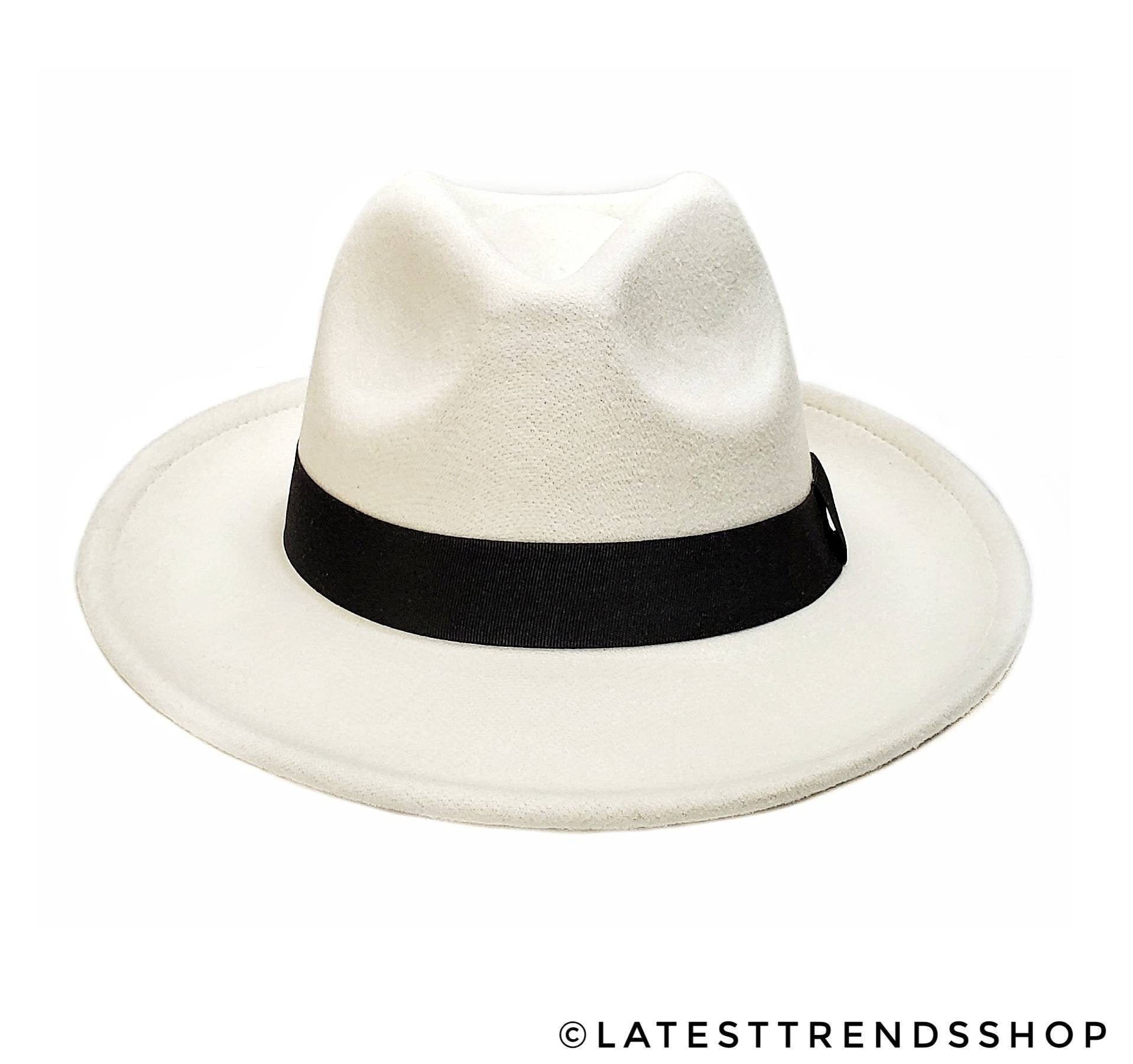 White Fedora Hat Cream Hat Women Unisex Hat Mens Hat | Etsy
