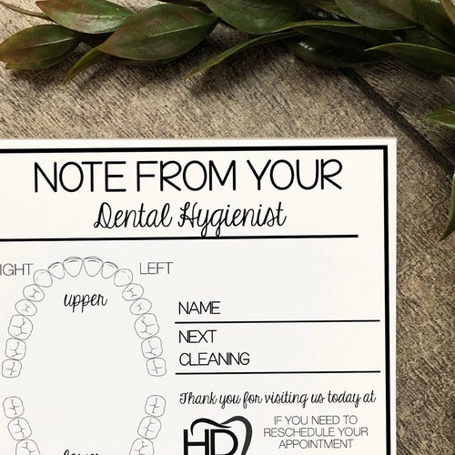 Dental Hygienist Note Pack of 4 Pads Generic Semicustom Etsy