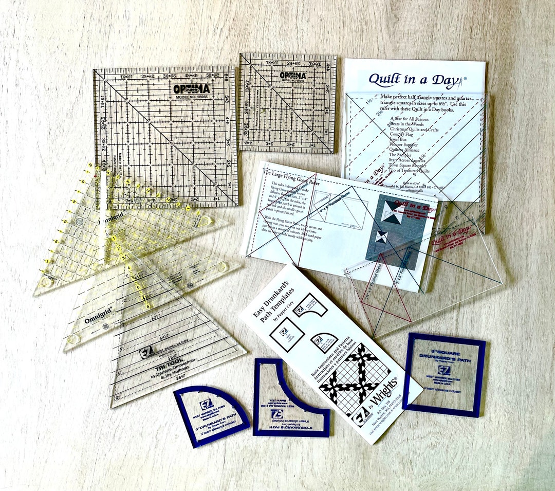 Specialty Quilting Rulers Template Set Clear Acrylic Multi New Etsy