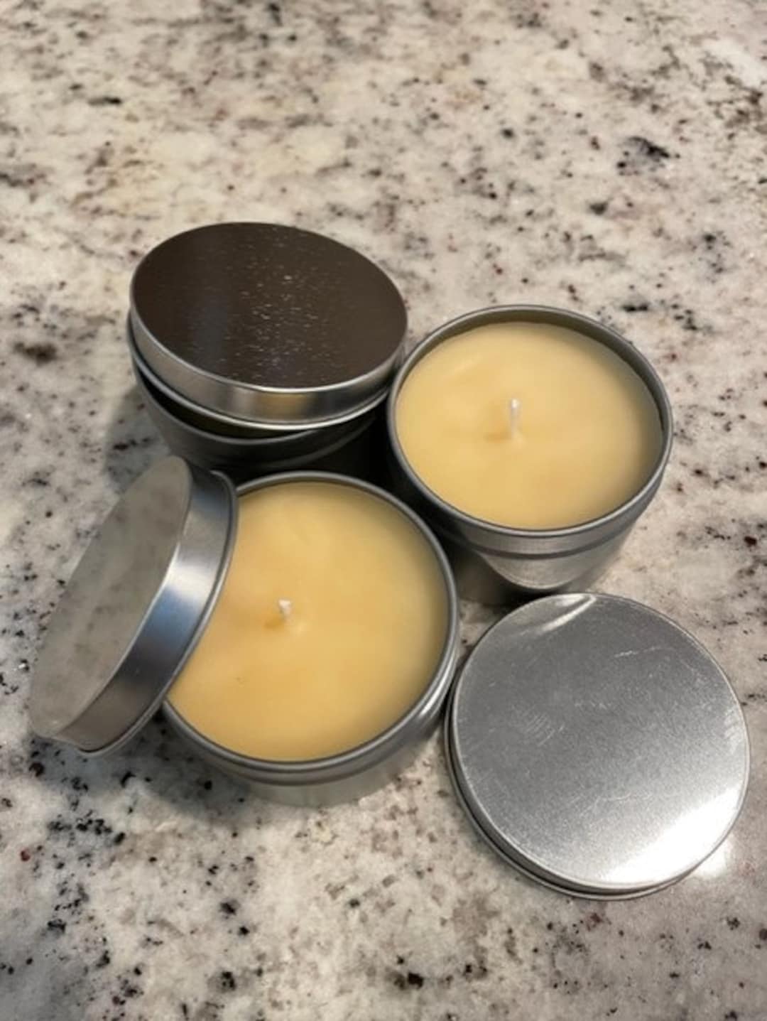 Pure Yellow Beeswax Candles in Tin With Lid 4 Oz Uncle Etsy